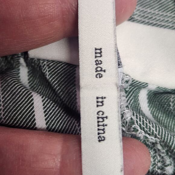 Cozy Earth Soft Woven Lounge Pants Women XL Green White Striped Pajama EUC - Picture 4 of 14